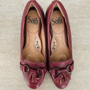 Burgundy Leather Oxford Sofft Heals